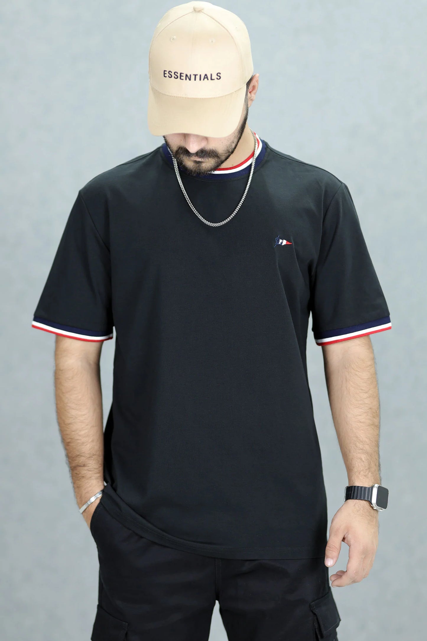 Farm Global-Stripe Round Neck T-Shirt