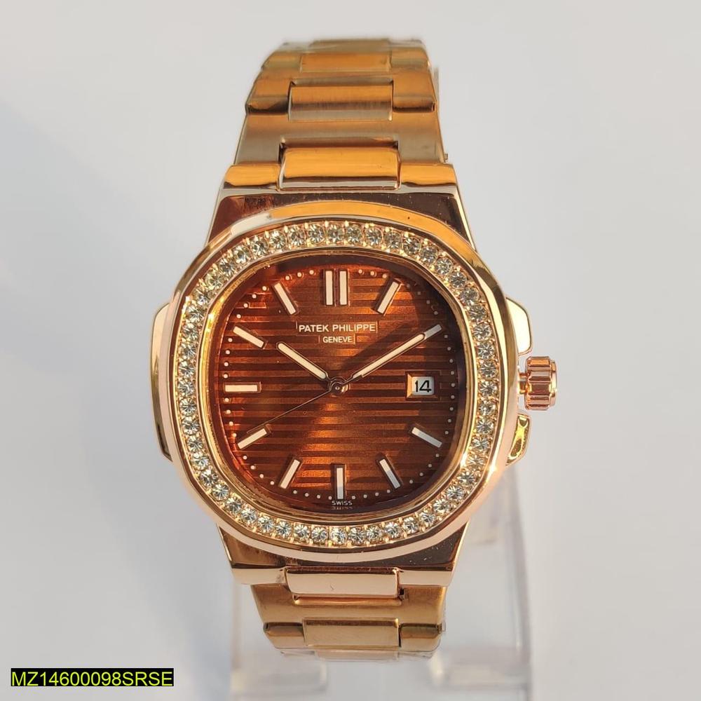 Men's Golden Semi Formal Analogue Watch